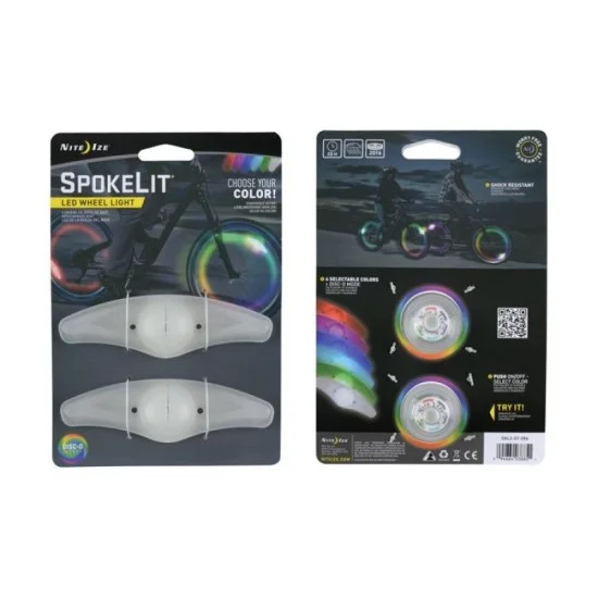 Niteize spokelit&reg; bike wheel light - 2 pack - disc-o select